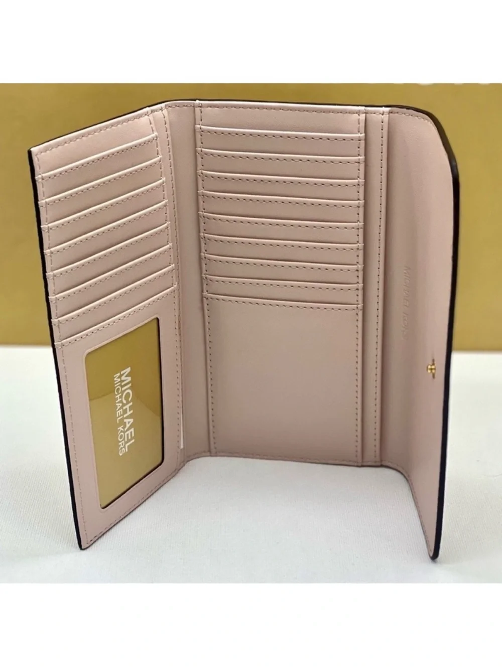 Michael Kors Pink Signature Trifold Wallet
